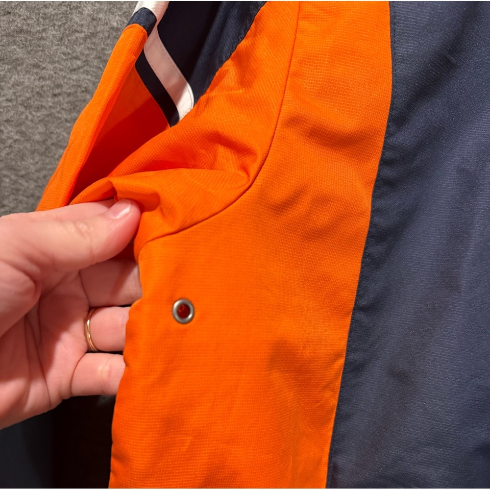 Chicago Bears Pullover Jacket Mens S VNeck Lined Side Zip Embroidered colorblock - Picture 7 of 15